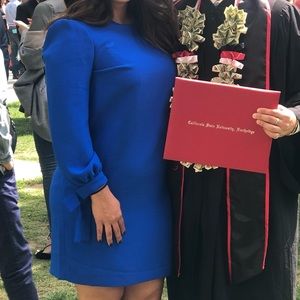 Banana republic royal blue long sleeve dress